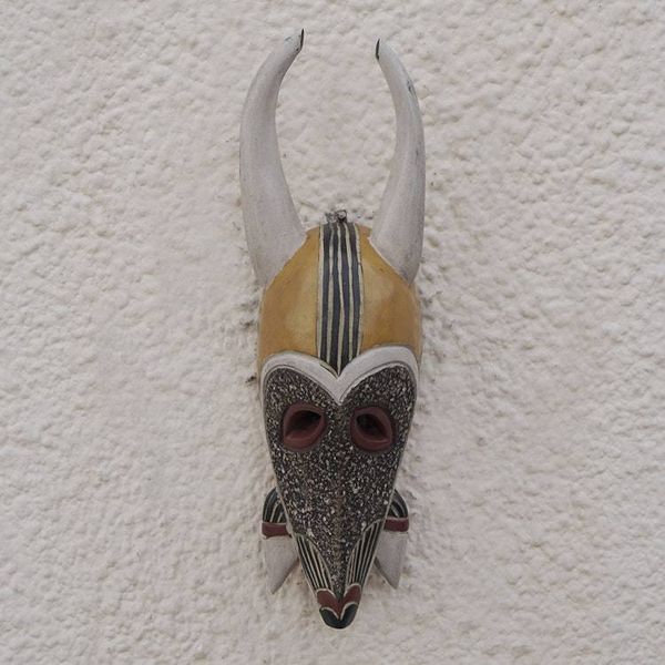 Alternate image for African Sese Wood Antelope Mask Crafted in Ghana Traditional Antelope