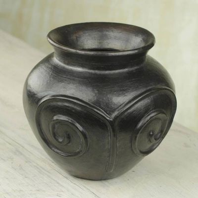 Main image for Wood-Fired Decorative Ceramic Vase in Black from Ghana African Spirals