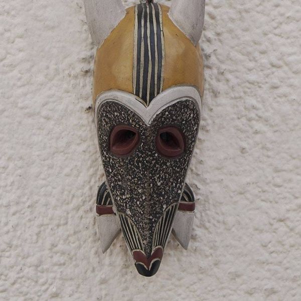 Alternate image for African Sese Wood Antelope Mask Crafted in Ghana Traditional Antelope