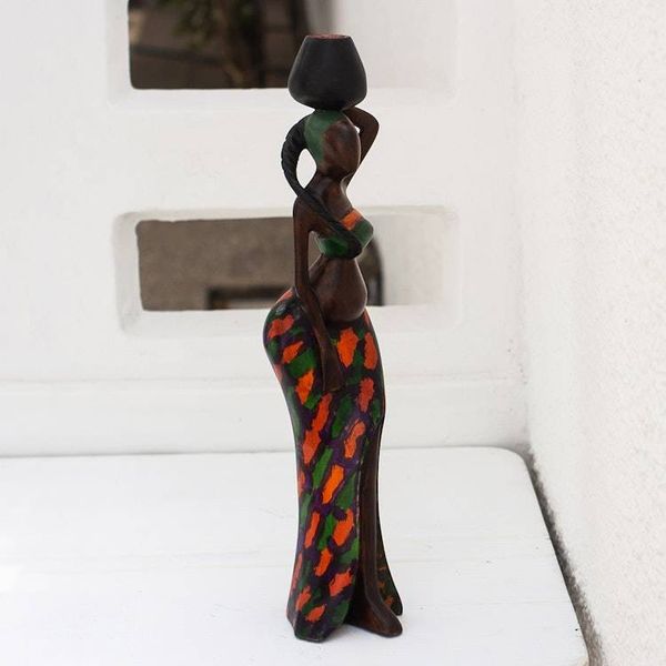 Alternate image for Hand Carved Albesia Wood Statuette Ohemaa III