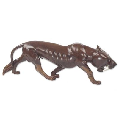 Primary image for Ebony Wood Panther Hand Carved by African Artisan Panther