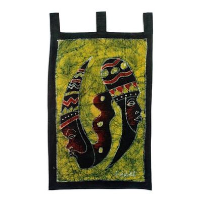 Alternate image for Batik wall hanging Gye Nyame Duality