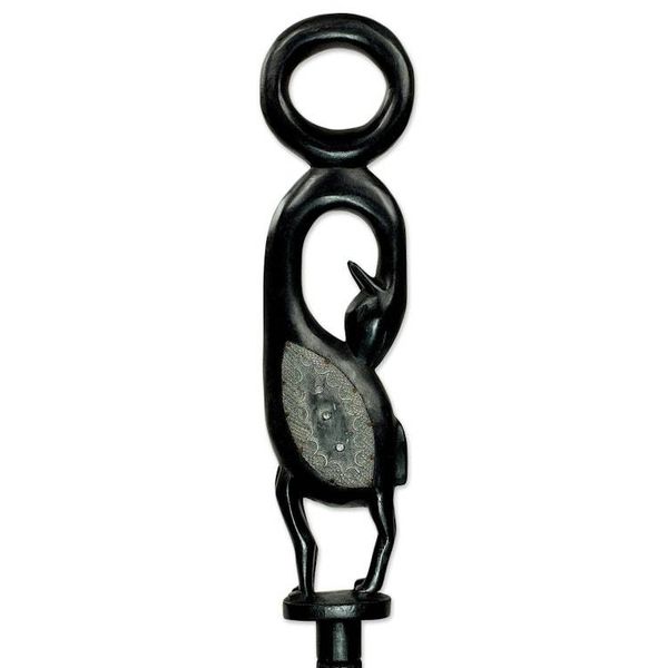 Alternate image for Sankofa Bird Decorative African Staff Carved by Hand Wise Sankofa