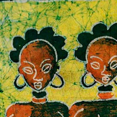 Alternate image for Batik wall hanging Beauty Comb II