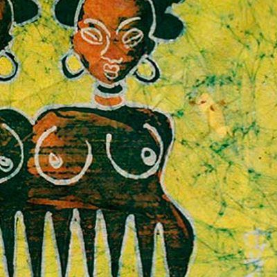 Alternate image for Batik wall hanging Beauty Comb II
