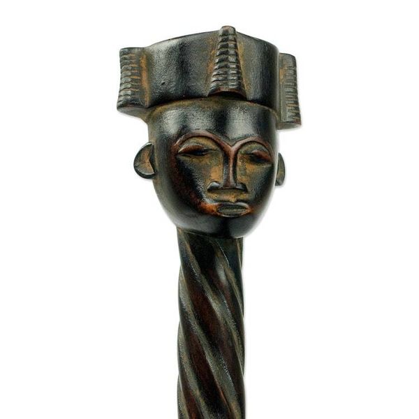 Alternate image for Hand Carved African Wood Spoon Sculpture for Wall Decor Ohenemaa Attle