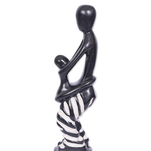 Alternate image for Hand-Carved Wood Sculpture Featuring a Mother and a Child Unconditional Motherly Love