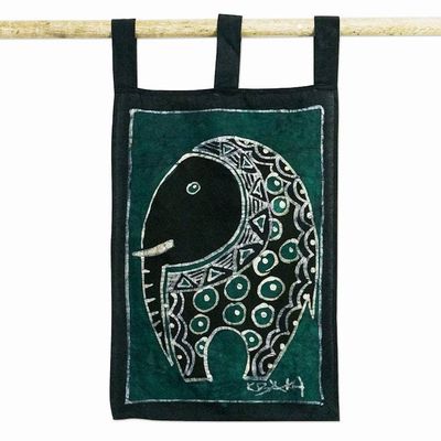 Alternate image for Baby Elephant Wall Hanging in Ghana Elephant Calf