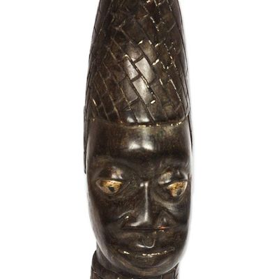 Alternate image for African Sese Wood Bust Sculpture from Ghana Chief Bust
