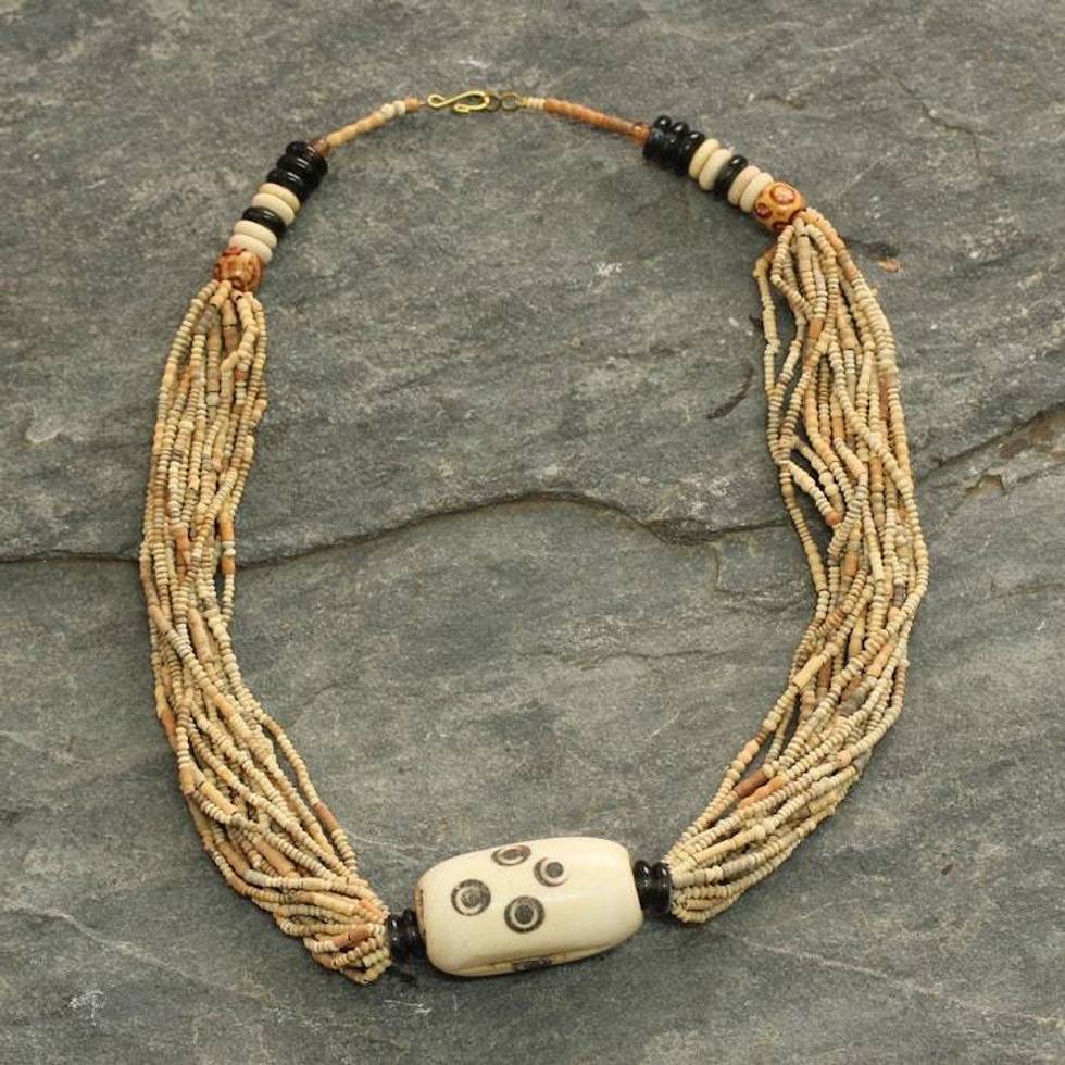Artisan Crafted Beaded Necklace from Ghana 'Anyigba'