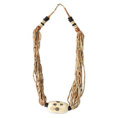 Alternate image for Artisan Crafted Beaded Necklace from Ghana Anyigba