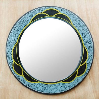 Alternate image for Recycled Plastic Beaded Wall Mirror from Ghana Ahoufe Beads