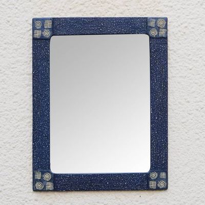 Alternate image for Hand Made African Style Rectangular Wood Mirror African Wisdom