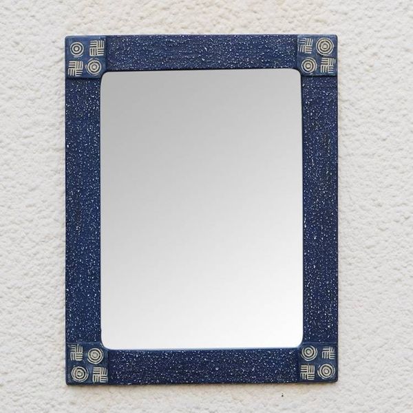 Alternate image for Hand Made African Style Rectangular Wood Mirror African Wisdom