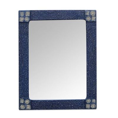 Alternate image for Hand Made African Style Rectangular Wood Mirror African Wisdom
