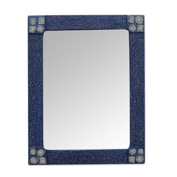 Alternate image for Hand Made African Style Rectangular Wood Mirror African Wisdom