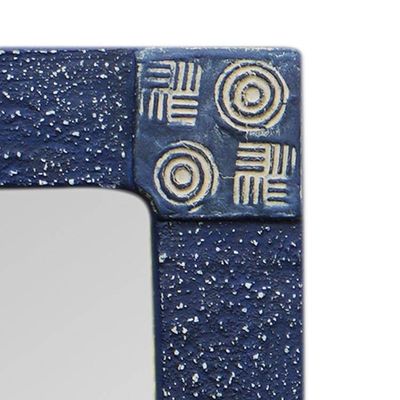 Alternate image for Hand Made African Style Rectangular Wood Mirror African Wisdom