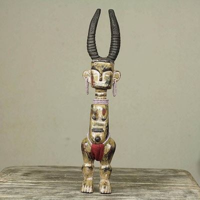 Alternate image for Traditional Fante Style African Wood Fertility Sculpture Fante Fertility Doll IV