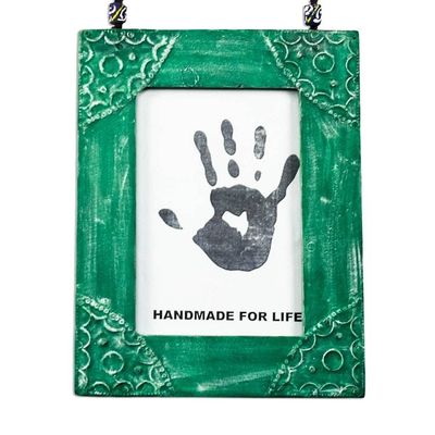 Alternate image for Wood Photo Frame Diptych from Ghana 5x7 Red and Green