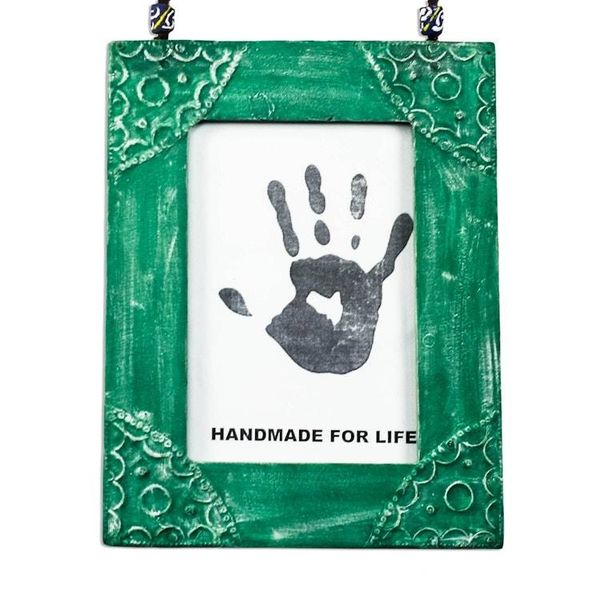 Alternate image for Wood Photo Frame Diptych from Ghana 5x7 Red and Green