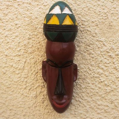 Alternate image for Artisan Crafted African Sese Wood Mask Lorm
