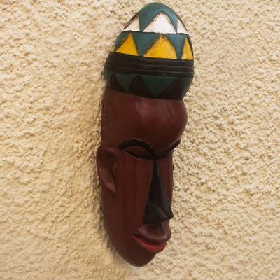 Alternate image for Artisan Crafted African Sese Wood Mask Lorm