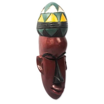 Alternate image for Artisan Crafted African Sese Wood Mask Lorm