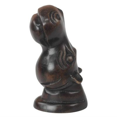 Alternate image for Ebony Wood Hippo Bust Sculpture from Ghana Hippo Head