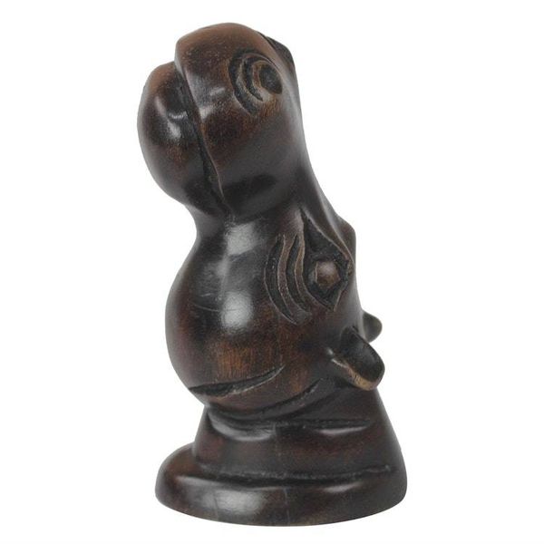 Alternate image for Ebony Wood Hippo Bust Sculpture from Ghana Hippo Head