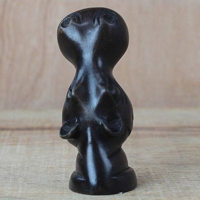 Alternate image for Ebony Wood Hippo Bust Sculpture from Ghana Hippo Head