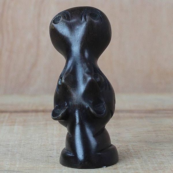 Alternate image for Ebony Wood Hippo Bust Sculpture from Ghana Hippo Head