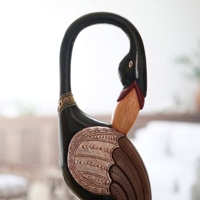 Alternate image for Wood sculpture Sankofa Bird Message