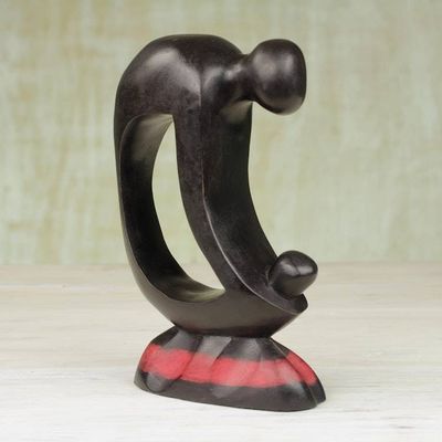Alternate image for Wood Family Sculpture Mother and Child