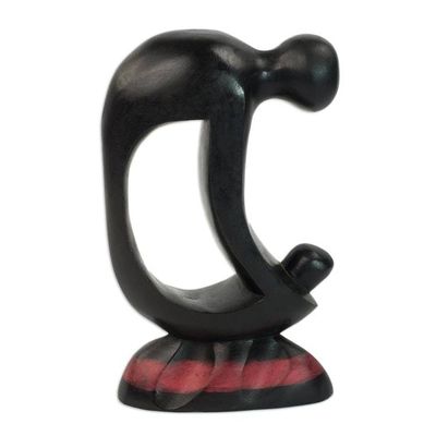 Alternate image for Wood Family Sculpture Mother and Child