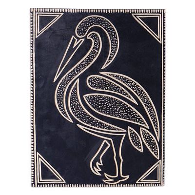 Alternate image for Hand-Carved Sese Wood Bird Wall Art from Ghana Bird Grace