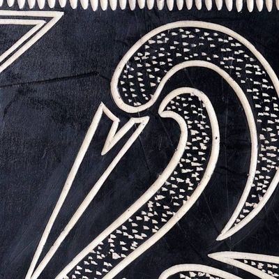 Alternate image for Hand-Carved Sese Wood Bird Wall Art from Ghana Bird Grace