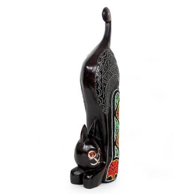 Alternate image for Beaded African Cat Sculpture Abyssinian Cat