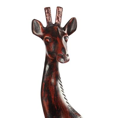 Alternate image for African Hand Carved Wood Kneeling Giraffe Sculpture Kneeling Giraffe