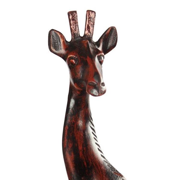 Alternate image for African Hand Carved Wood Kneeling Giraffe Sculpture Kneeling Giraffe