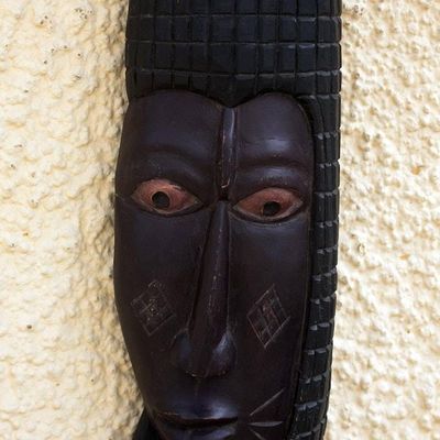 Alternate image for Unique Carved Wood African Mask Avega