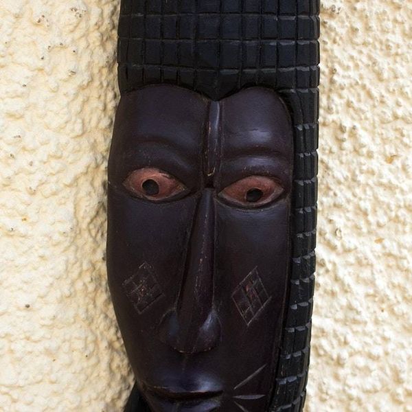 Alternate image for Unique Carved Wood African Mask Avega