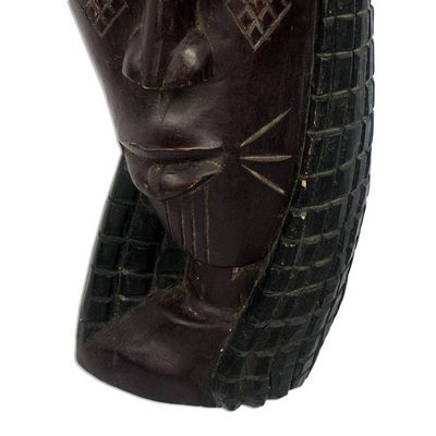 Alternate image for Unique Carved Wood African Mask Avega