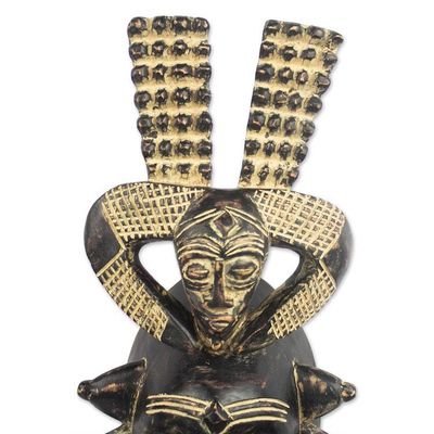 Alternate image for Hand Carved Sese Wood African Mask Senufo Harvest