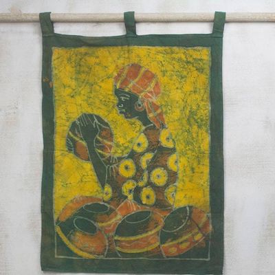 Alternate image for Batik wall hanging Pot Lady