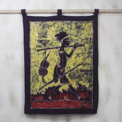 Alternate image for Cotton batik wall hanging Papa Kofi