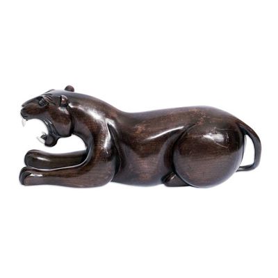 Alternate image for Ebony statuette Fierce Tiger