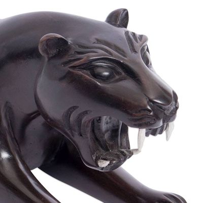 Alternate image for Ebony statuette Fierce Tiger