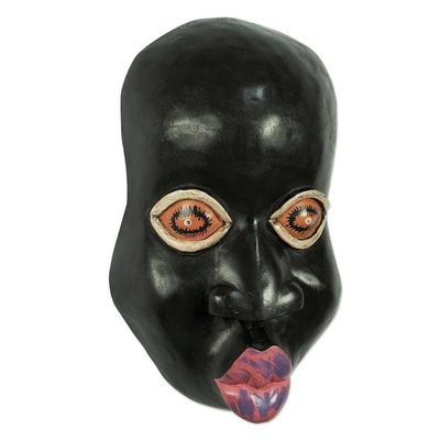 Alternate image for Hand Made Sese Wood Mask from Ghana Kisses