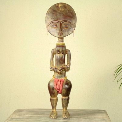 Main image for Hand Carved African Fertility Doll with an Infant Ashanti Midwife