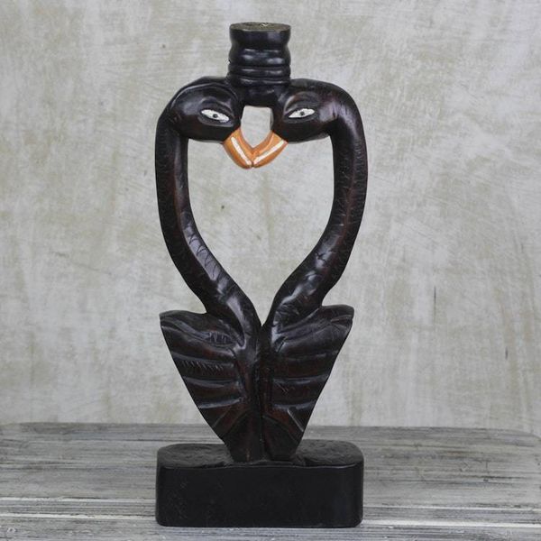 Alternate image for Sese Wood Sculpture of Two Ducks from Ghana Two Ducks